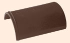 Черепица полимерпесчаная Юнона (коньковая начальная) коричневая   