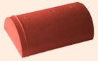 Черепица полимерпесчаная Юнона (коньковая) красная   