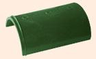 Черепица полимерпесчаная Юнона (коньковая) зеленая   